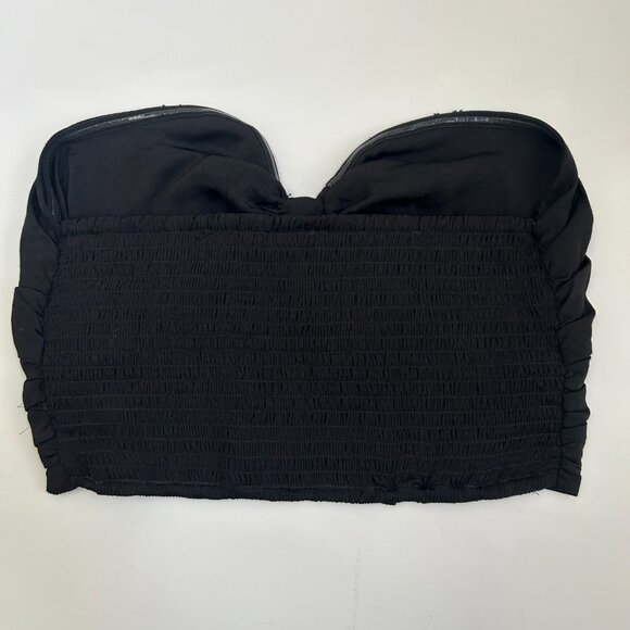 NWT Free People Strapless Crop Top Black M Bustier Corset Going Out Party - Picture 4 of 10